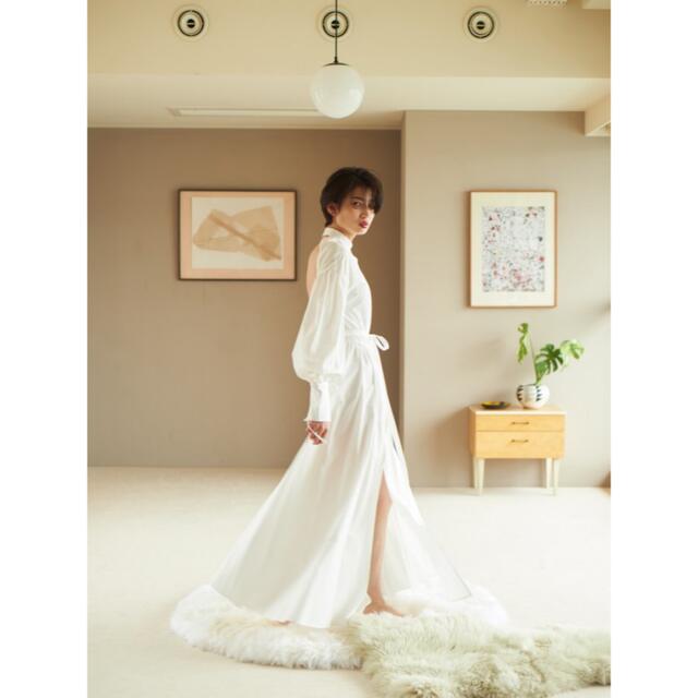 Rosary moon(ロザリームーン)のBack Open Shirts Dress / OFF WHITE レディースのワンピース(ロングワンピース/マキシワンピース)の商品写真