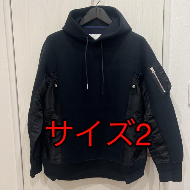 sacai(サカイ)のsacai Sponge Sweat x MA-1 Hoodie size2 メンズのトップス(パーカー)の商品写真