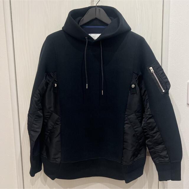 sacai(サカイ)のsacai Sponge Sweat x MA-1 Hoodie size2 メンズのトップス(パーカー)の商品写真