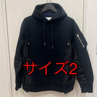 nike sacai hoodie パーカー 黒 Sサイズ  サカイ MA-1