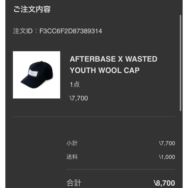 AFTERBASE(アフターベース)のWasted Youth after base メンズの帽子(キャップ)の商品写真