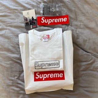 全新 付属品付 Supreme KAWS Chalk Logo Tee 白 L-