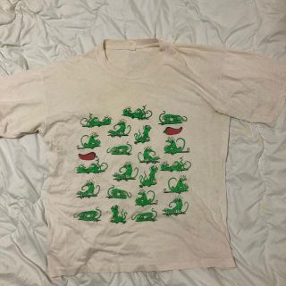 80s エロ Tシャツ カメレオン トカゲ ジョーク (Tシャツ/カットソー(半袖/袖なし))