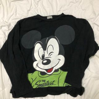 80s Disney ディズニー ミッキー ロンT(Tシャツ/カットソー(七分/長袖))