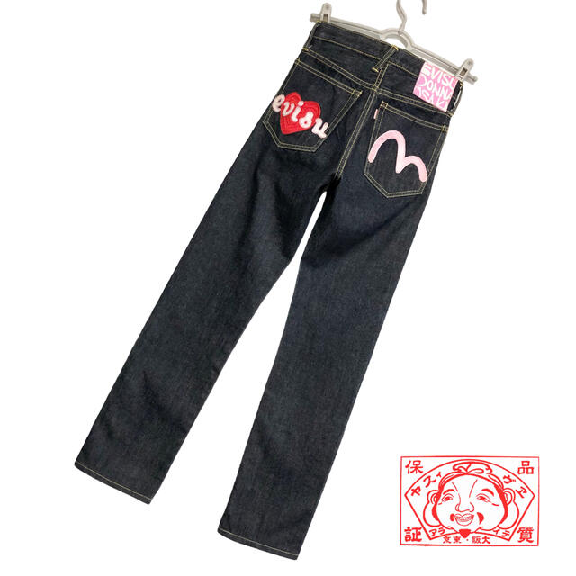 EVISU - EVISU DONNA【濃紺】【超美品】カモメ・ロゴ刺繍デニムパンツ
