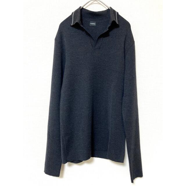 Jil Sander - ジルサンダー JIL SANDER スキッパーポロシャツ 長袖 ウール ニットの通販 by 服と美|ジルサンダーならラクマ