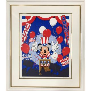ディズニー公認 SOWA&REISER 「コンベンション」 ミッキーマウス 取引企業は交渉注視 美品 Sowa 大判 Reiser製作「ミッキーマウス」シルクスクリーン & 版画