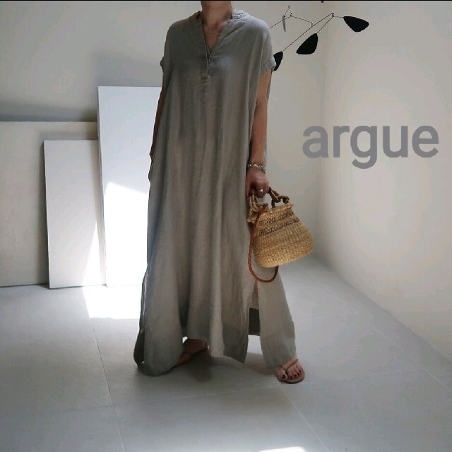 新品タグ付◇argue◇LINEN TWILL ESSENTIAL DRESS