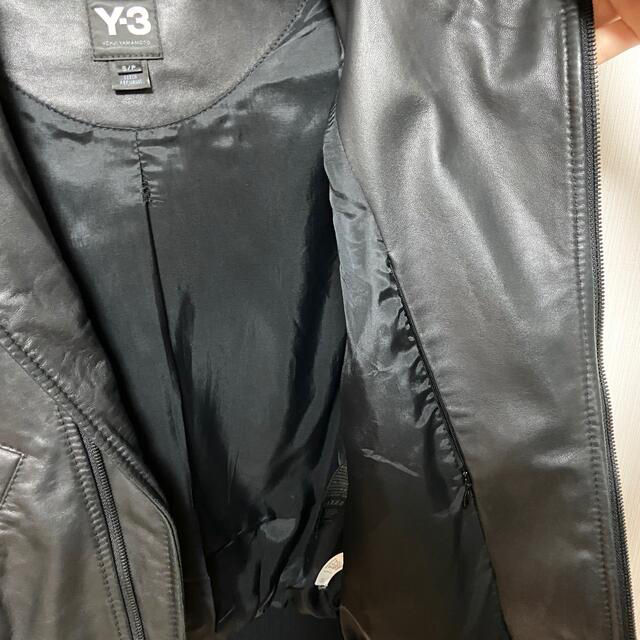 Y-3(ワイスリー)のY-3 ヨウジヤマモト レザーパーカー 表記サイズS/P レディースのジャケット/アウター(ブルゾン)の商品写真