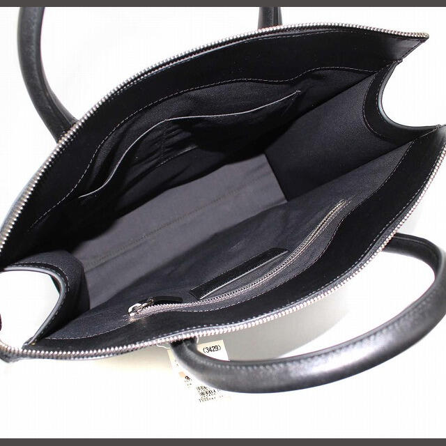 HUNTING WORLD(ハンティングワールド)のハンティングワールド トートバッグ ハンドバッグ レザー スクエア 黒 タグ付き レディースのバッグ(トートバッグ)の商品写真