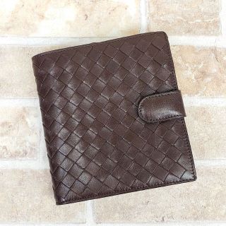 ボッテガヴェネタ(Bottega Veneta)の訳有美品 ボッテガ ヴェネタ ☆ レザー イントレチャート 二折財布 イタリア製(折り財布)