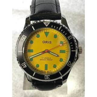 ORIS - 【美品】ORIS オリス 手巻き 回転ベゼル カラー:黄色 メンズ時計