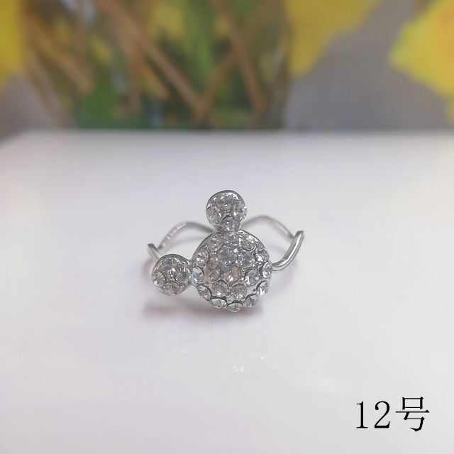 tt12086閉店セール12号リング可愛いラインストーンリング レディースのアクセサリー(リング(指輪))の商品写真