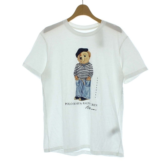 POLO RALPH LAUREN(ポロラルフローレン)のポロ ラルフローレン Tシャツ カットソー 半袖 ベア コットン S 白 メンズのトップス(Tシャツ/カットソー(半袖/袖なし))の商品写真