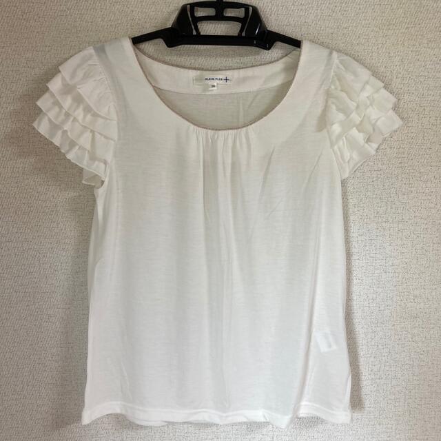 白　形フリルTシャツ メンズのトップス(Tシャツ/カットソー(半袖/袖なし))の商品写真