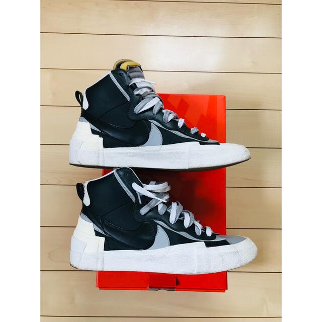 NIKE SACAI X BLAZER MID 'BLACK GREY'