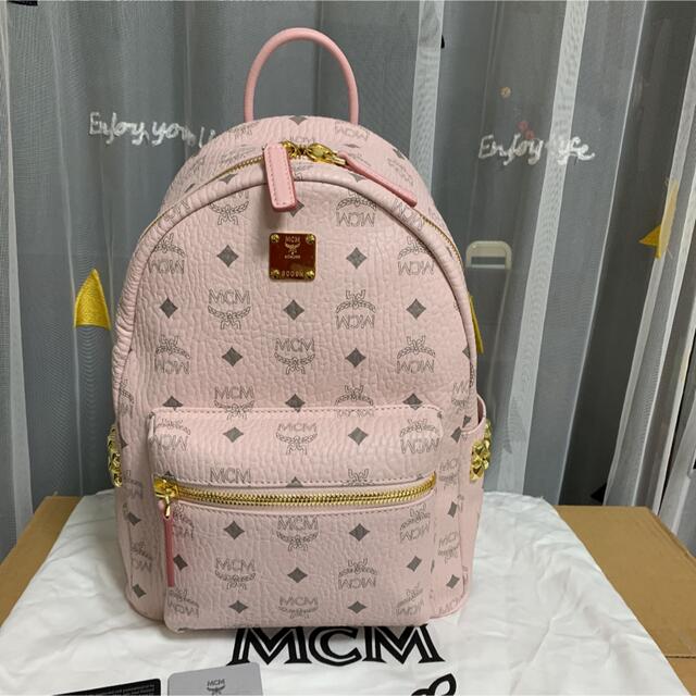 mcm リュック パウダーピンク ｓ - バッグ