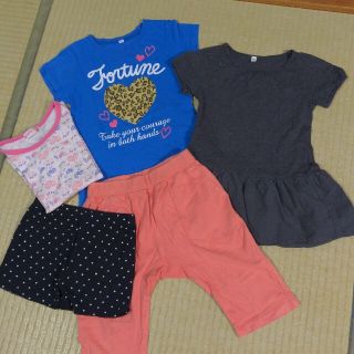 キッズ女の子衣類上下110〜120　5着セット(Tシャツ/カットソー)