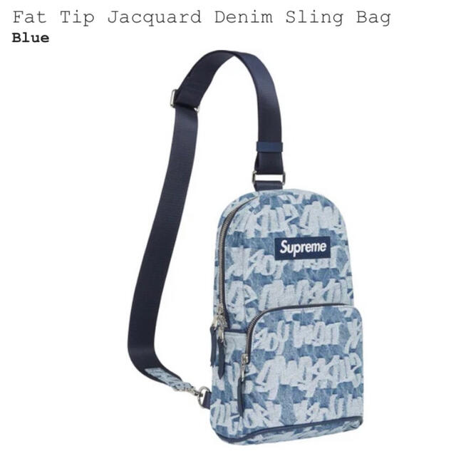 シュプリーム Fat Tip Jacquard Denim Sling Bag 1