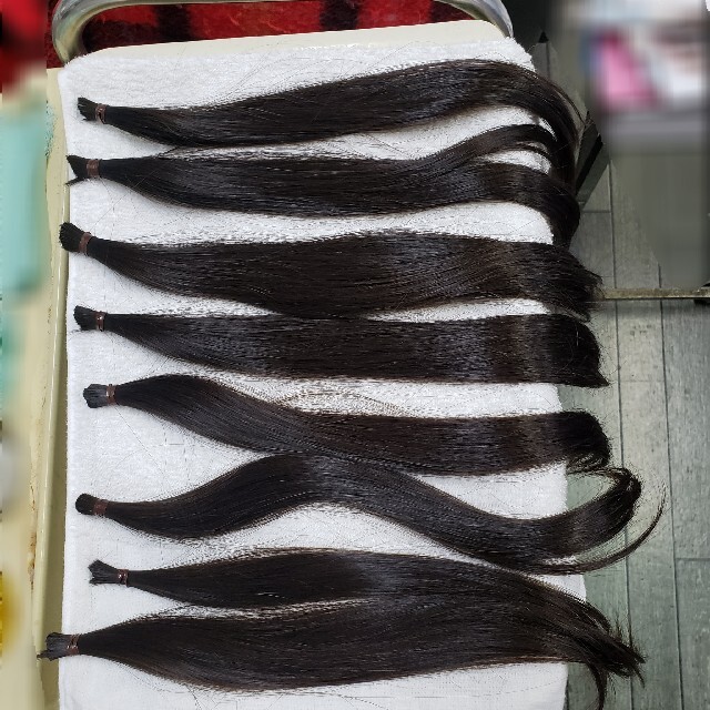 髪の毛　人毛　子供 レディースのウィッグ/エクステ(ロングストレート)の商品写真