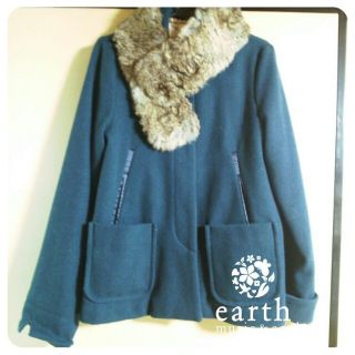 アースミュージックアンドエコロジー(earth music & ecology)の送料込☆earthコート☆値下げ(毛皮/ファーコート)