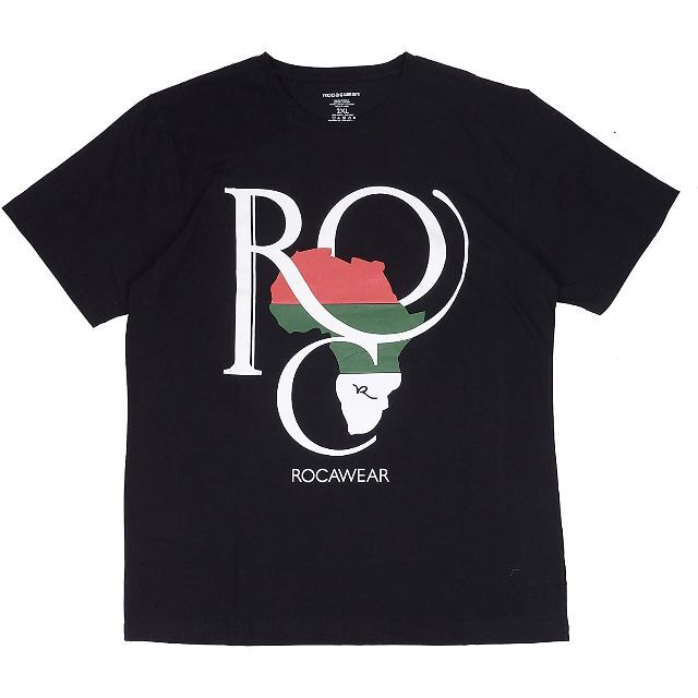 ROCA WEAR ロカウェア アフリカロゴ 半袖 Tシャツ ブラック XL