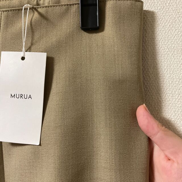 MURUA(ムルーア)のMURUA リネンタッチハイウエストナローマーメイドスカート　新品　タグあり レディースのスカート(ロングスカート)の商品写真