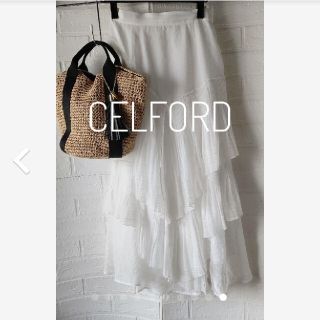 セルフォード(CELFORD)の② CELFORD ティアード系オシャレなフリルプリーツスカート(ロングスカート)