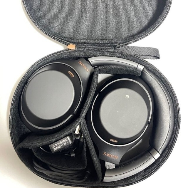 SONY(ソニー)のワイヤレスノイズキャンセリングステレオヘッドセット WH-1000XM3（B） スマホ/家電/カメラのオーディオ機器(ヘッドフォン/イヤフォン)の商品写真