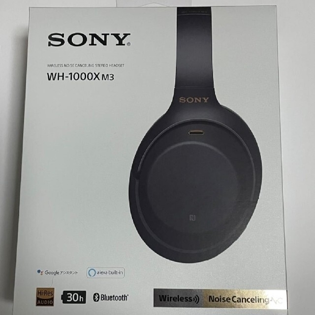 SONY(ソニー)のワイヤレスノイズキャンセリングステレオヘッドセット WH-1000XM3（B） スマホ/家電/カメラのオーディオ機器(ヘッドフォン/イヤフォン)の商品写真
