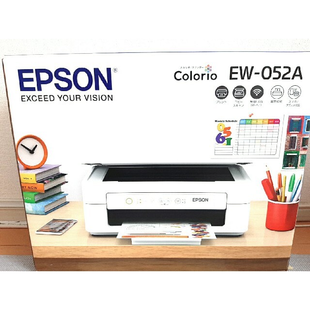 EPSON(エプソン)のEPSON　エプソン プリンター  EW-052A　インクカートリッジ欠品 スマホ/家電/カメラのPC/タブレット(PC周辺機器)の商品写真