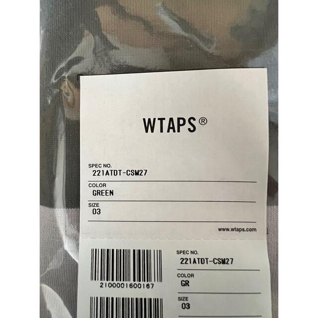 W)taps(ダブルタップス)のWTAPS 22SS LANE SS GREEN L 新品 送料込  メンズのトップス(Tシャツ/カットソー(半袖/袖なし))の商品写真