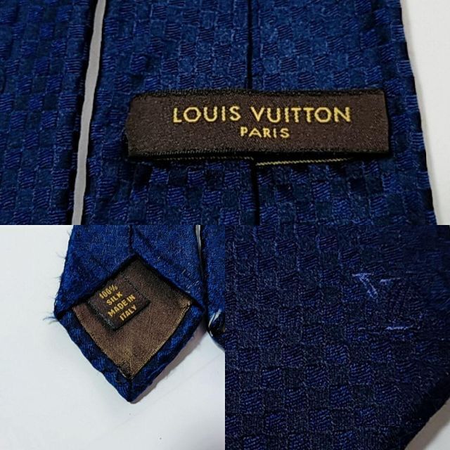 LOUIS VUITTON(ルイヴィトン)のルイヴィトン　ネクタイ　ビジネス　ネイビー　シルク メンズのファッション小物(ネクタイ)の商品写真