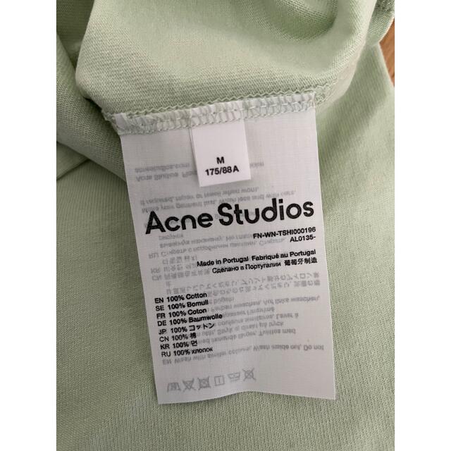 ACNE(アクネ)のAcne Studios ライムグリーン ロゴTシャツ M レディースのトップス(Tシャツ(半袖/袖なし))の商品写真