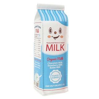 立つ牛乳パックペンケース ミルクポーチ ブルー //ad5(ペンケース/筆箱)