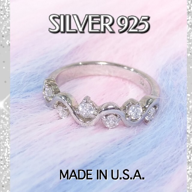 新品★SILVER 925 ジルコニア・リング★カリフォルニア・USA レディースのアクセサリー(リング(指輪))の商品写真