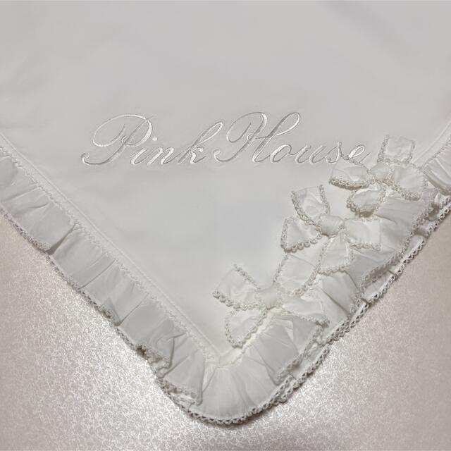 PINK HOUSE(ピンクハウス)のピンクハウス　リボン付き　ローンストール  白 レディースのファッション小物(ストール/パシュミナ)の商品写真