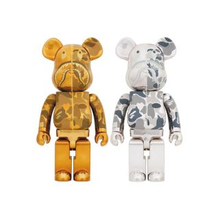 ベアブリック(BE@RBRICK)のBE@RBRICK BAPE(R) CAMO SHARK 1000％ GOLD(その他)