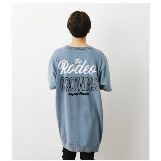 ロデオクラウンズワイドボウル(RODEO CROWNS WIDE BOWL)のRCWB ニットドッキングTシャツワンピース(ミニワンピース)