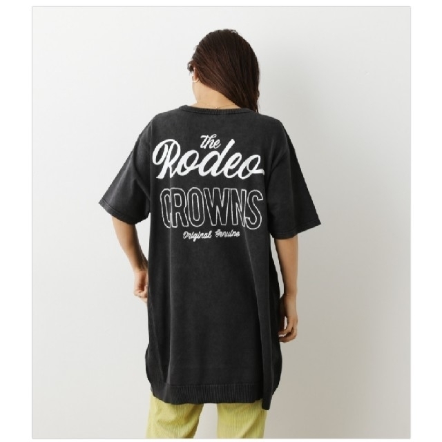 RODEO CROWNS WIDE BOWL(ロデオクラウンズワイドボウル)のRCWB ニットドッキングTシャツワンピース レディースのワンピース(ミニワンピース)の商品写真