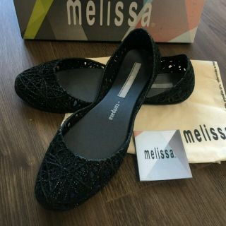 メリッサ(melissa)の【新品・未使用】メリッサ パンプス ブラック(バレエシューズ)