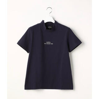 アーペーセー(A.P.C)のA.P.C. PETIT RUE MADAME PARIS ロゴ刺繍 ネイビー(Tシャツ(半袖/袖なし))