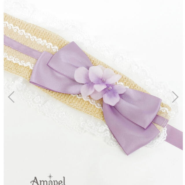 Amavel(アマベル)のAmavel  あじさいと雨露のヘッドドレス ラベンダー 新品 レディースのヘアアクセサリー(バレッタ/ヘアクリップ)の商品写真