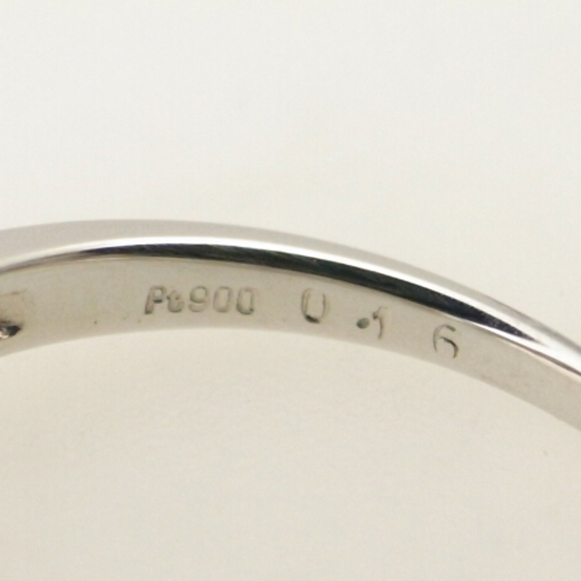ダイヤモンドリング 指輪 11号 0.327ct 0.16ct PT900(プラチナ) 5