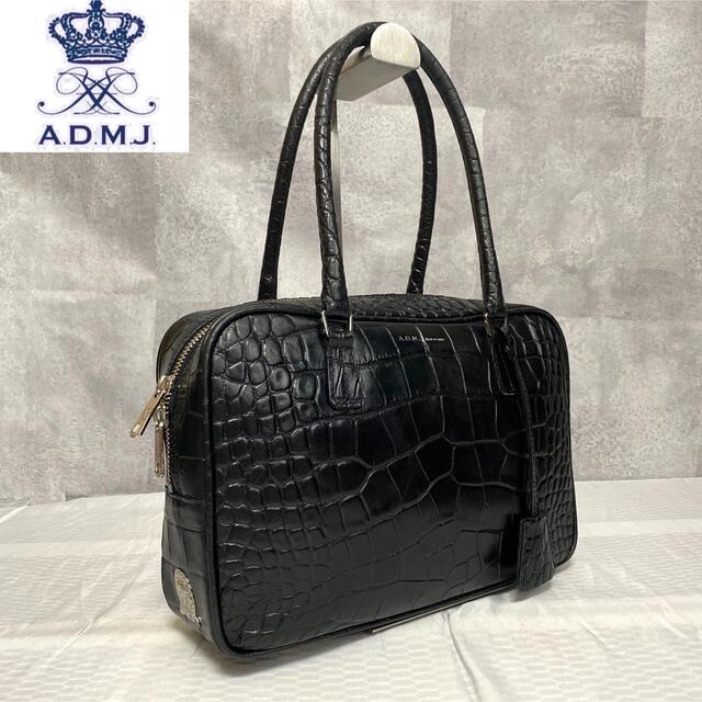ファッションデザイナー A.D.M.J シュリンク型押し ゴールド金具 ...