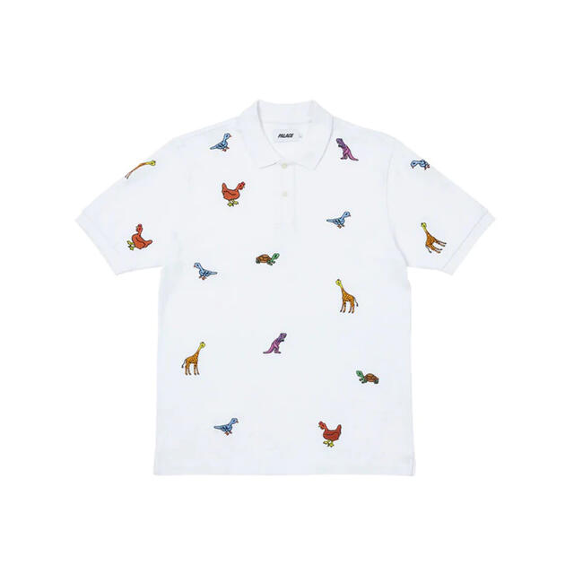 PALACE アニマル ポロシャツ ホワイト Mサイズ ANIMALS POLO - トップス