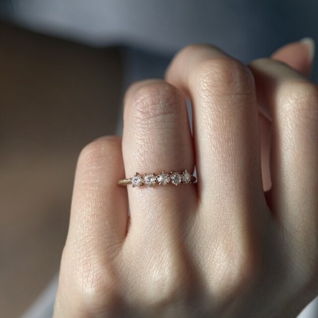 AbHeri(アベリ)のキイロイトリさま専用☆kataoka Diamond Ring☆k18#10 レディースのアクセサリー(リング(指輪))の商品写真