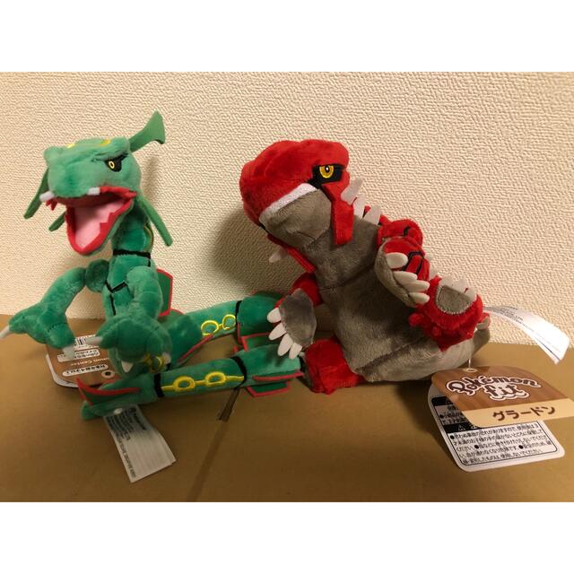 ポケモンセンター レックウザ グラードン ぬいぐるみ 2体Pokemon ポケモンセンター レックウザ グラードン ぬいぐるみ 2体Pokemon