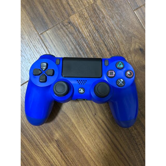 PlayStation4(プレイステーション4)のPlayStation 純正コントローラー　ブルー エンタメ/ホビーのゲームソフト/ゲーム機本体(その他)の商品写真