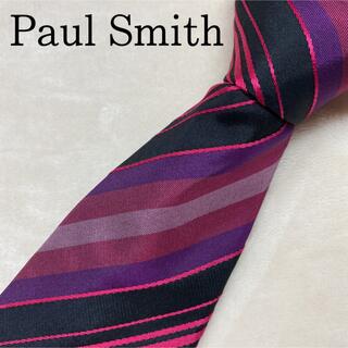 ポールスミス(Paul Smith)のPaul Smith ポールスミス ストライプ ネクタイ シルク100％ 花柄(ネクタイ)